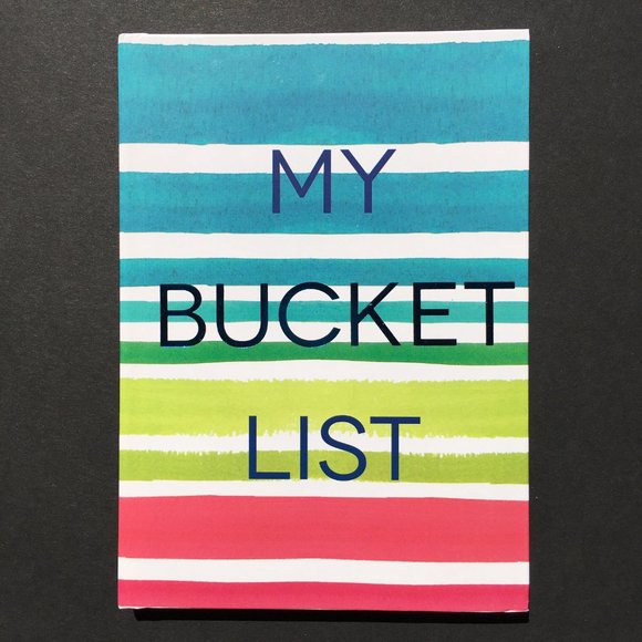 Other - *3/$15* Striped "MY BUCKET LIST" Notebook